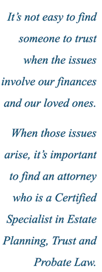 Trust and Estate attorney description